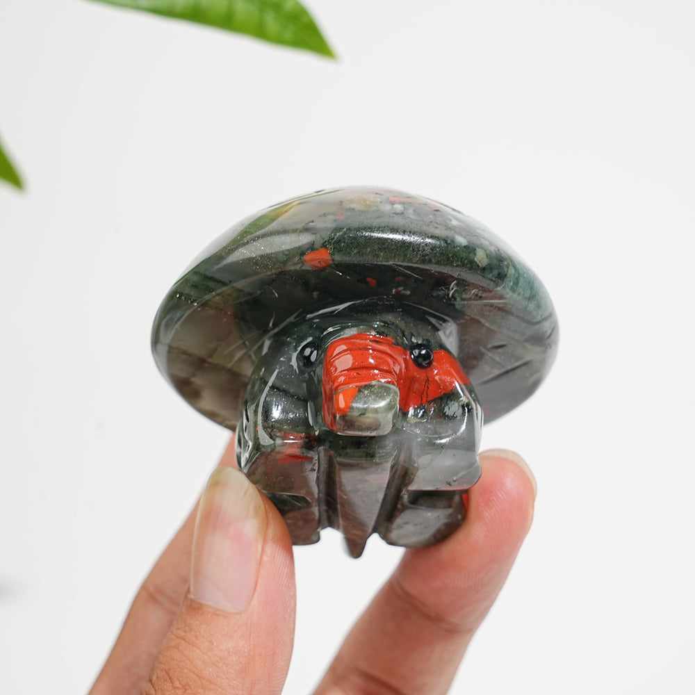 Natural Crystal Mushroom Elephant Carving