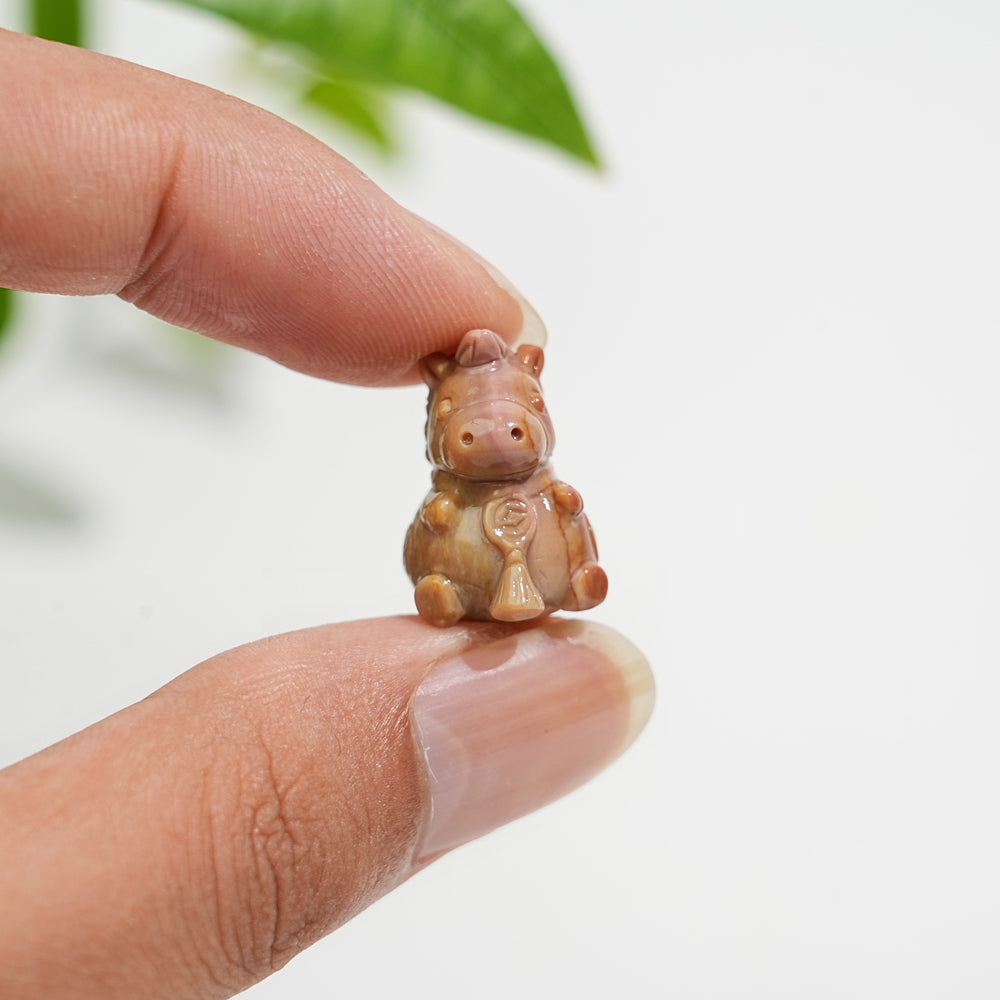 Natural Crystal Mini Alashan Agate Horse