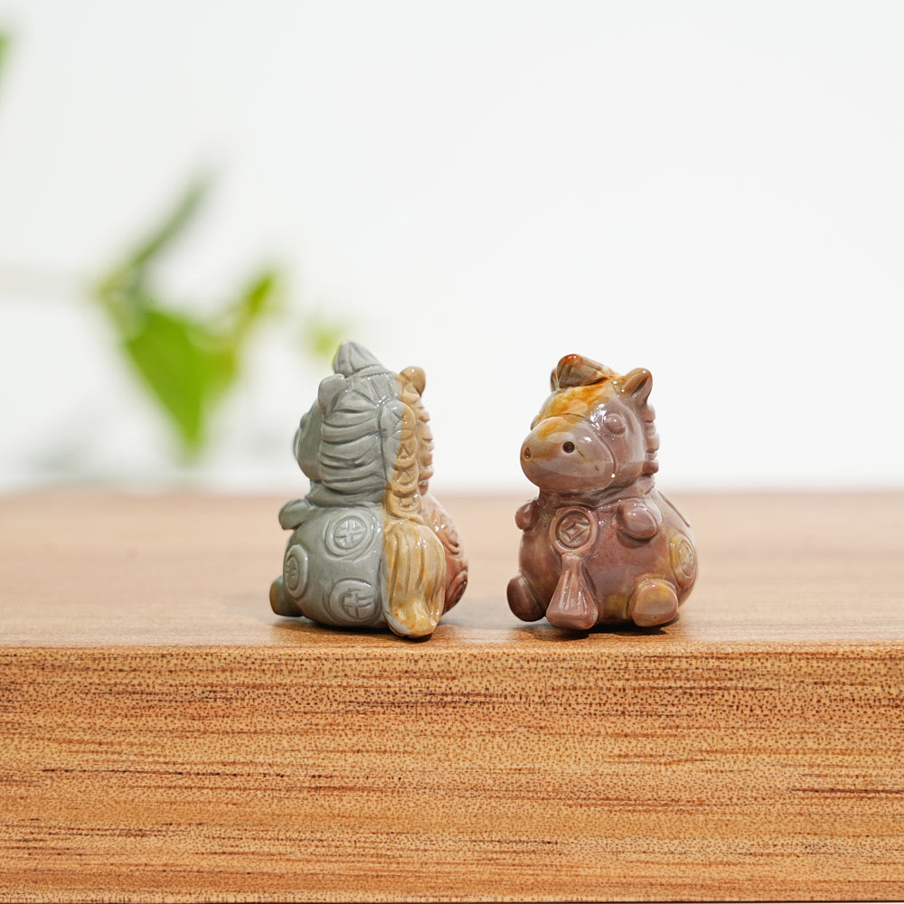 Natural Crystal Mini Alashan Agate Horse