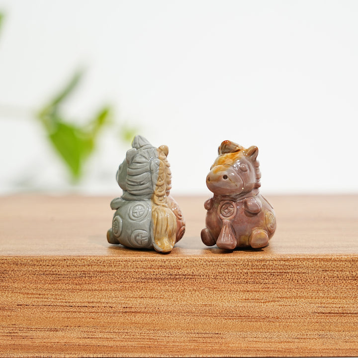 Natural Crystal Mini Alashan Agate Horse