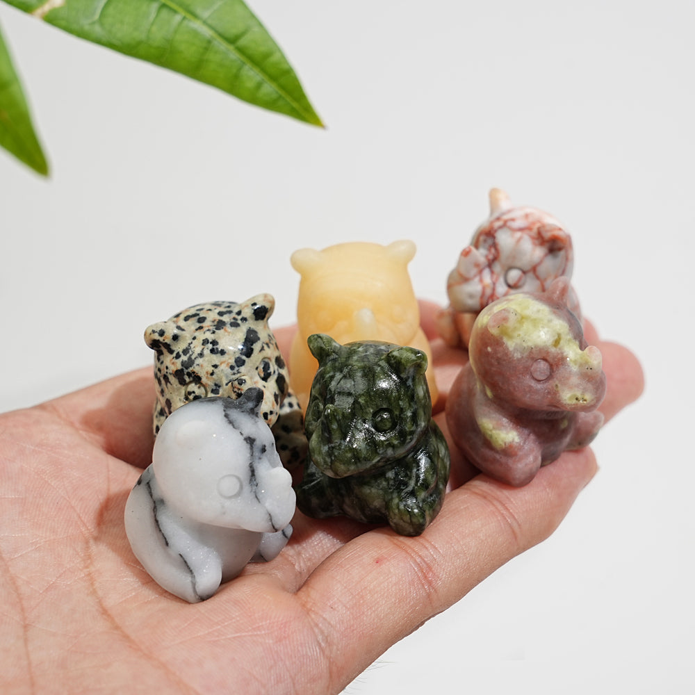 Natural Crystal Mini Rhinoceros Carving