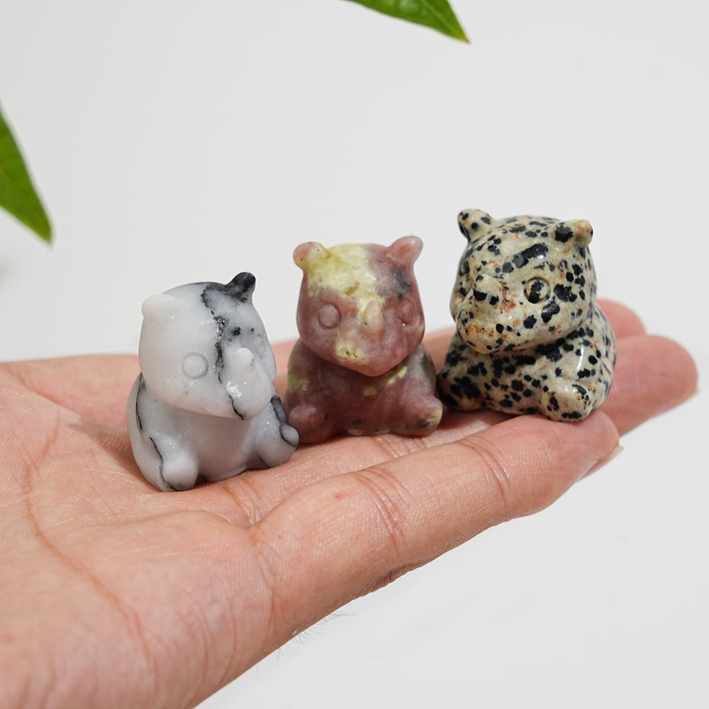 Natural Crystal Mini Rhinoceros Carving