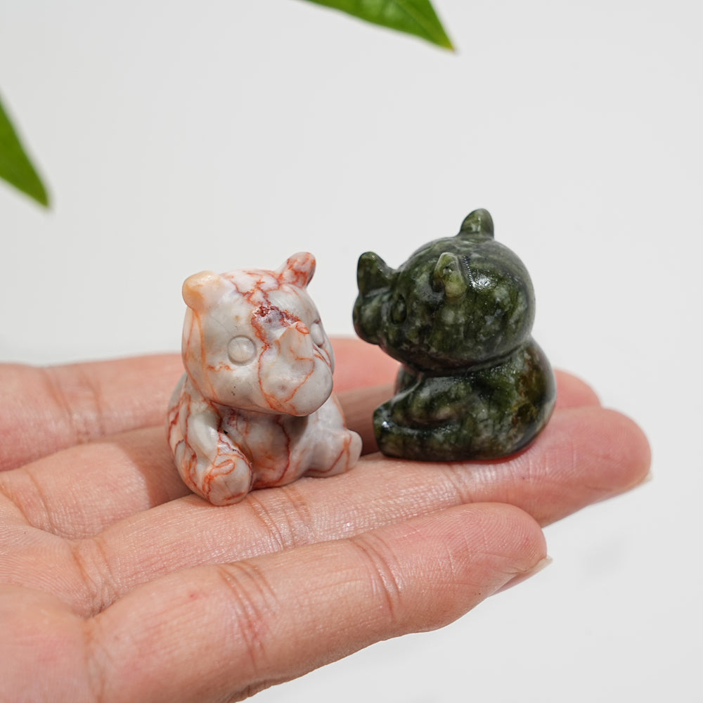 Natural Crystal Mini Rhinoceros Carving