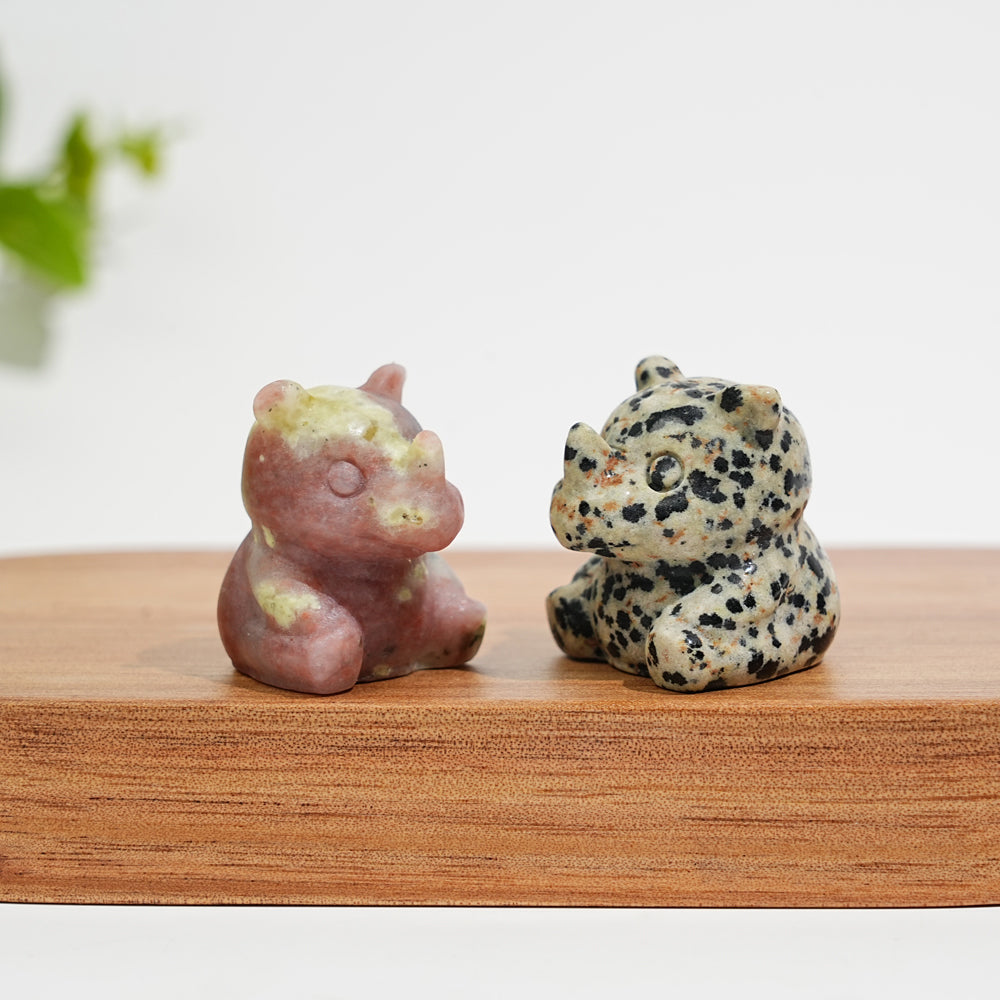 Natural Crystal Mini Rhinoceros Carving