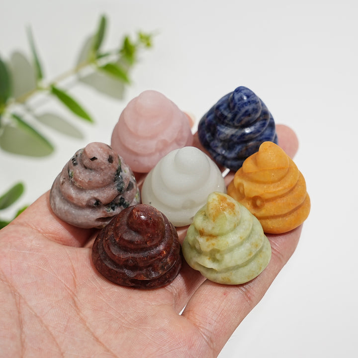 Natural Crystal Funny Poo Carving