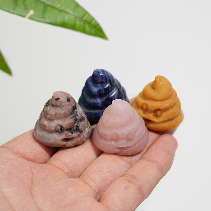Natural Crystal Funny Poo Carving