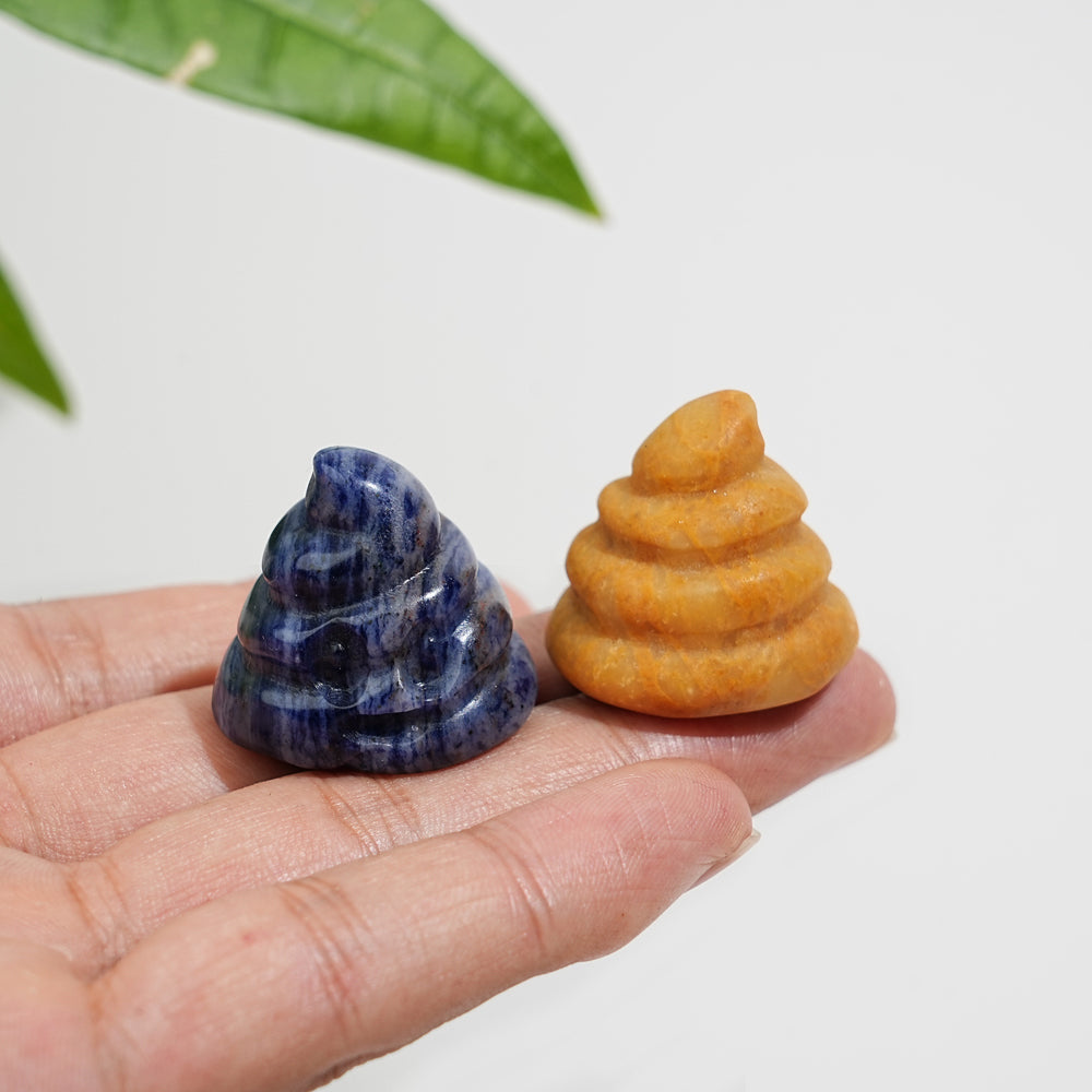 Natural Crystal Funny Poo Carving