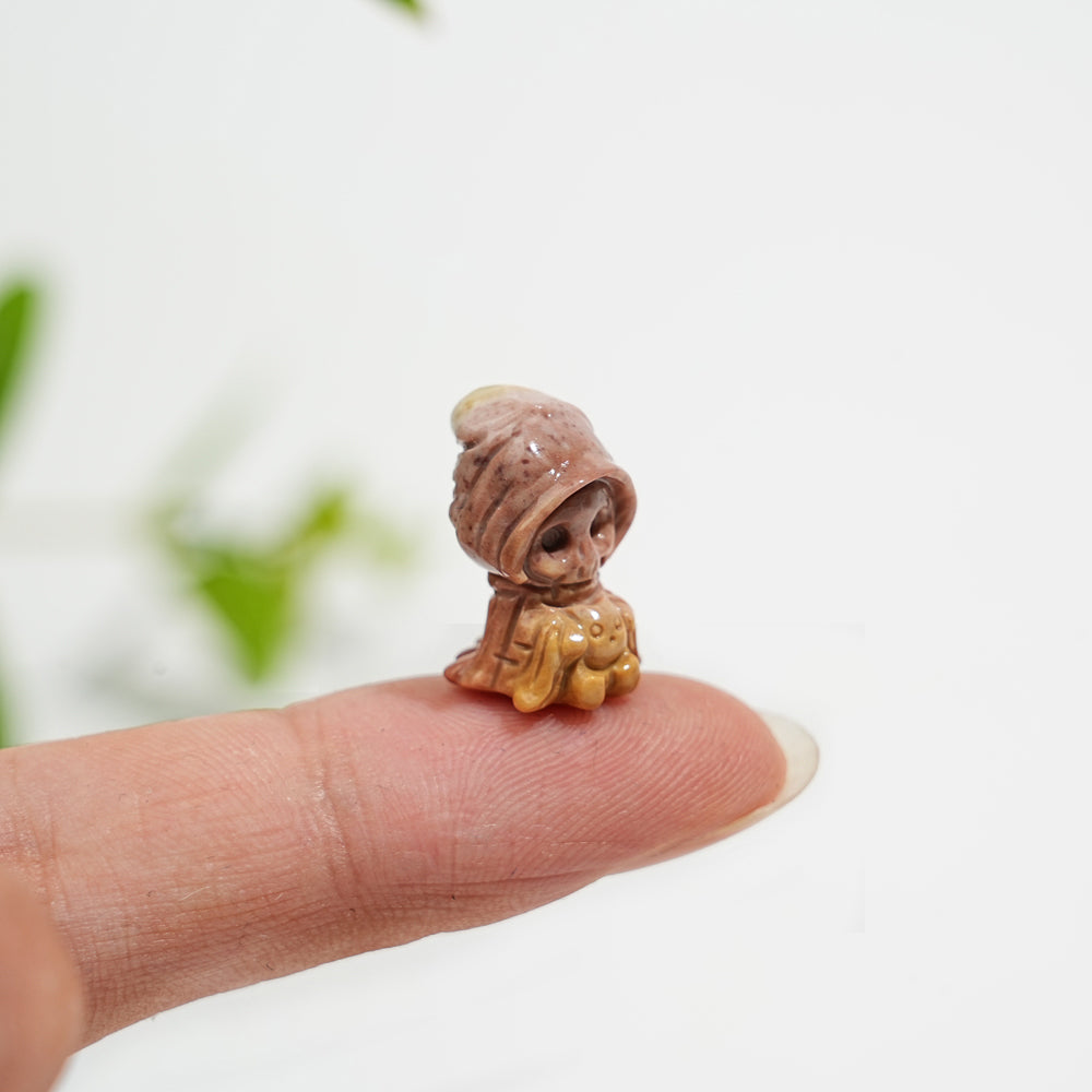 Natural Crystal Squirrel With Ghost Mini Carving
