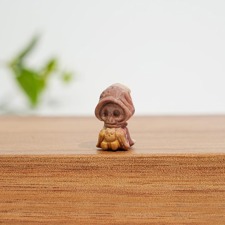 Natural Crystal Squirrel With Ghost Mini Carving