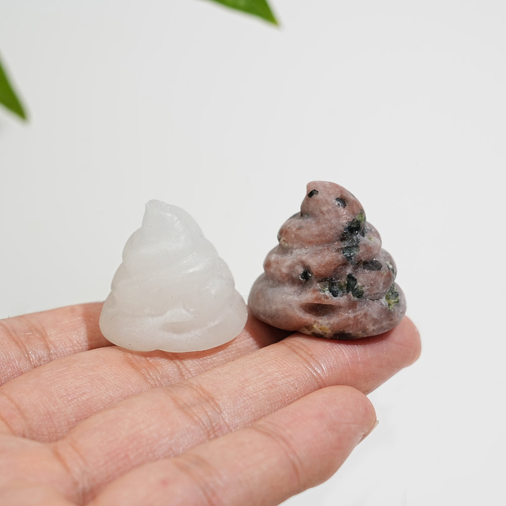 Natural Crystal Funny Poo Carving