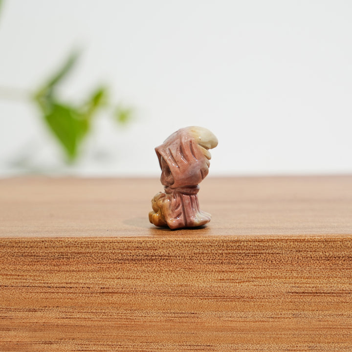 Natural Crystal Squirrel With Ghost Mini Carving