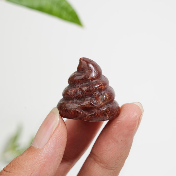 Natural Crystal Funny Poo Carving