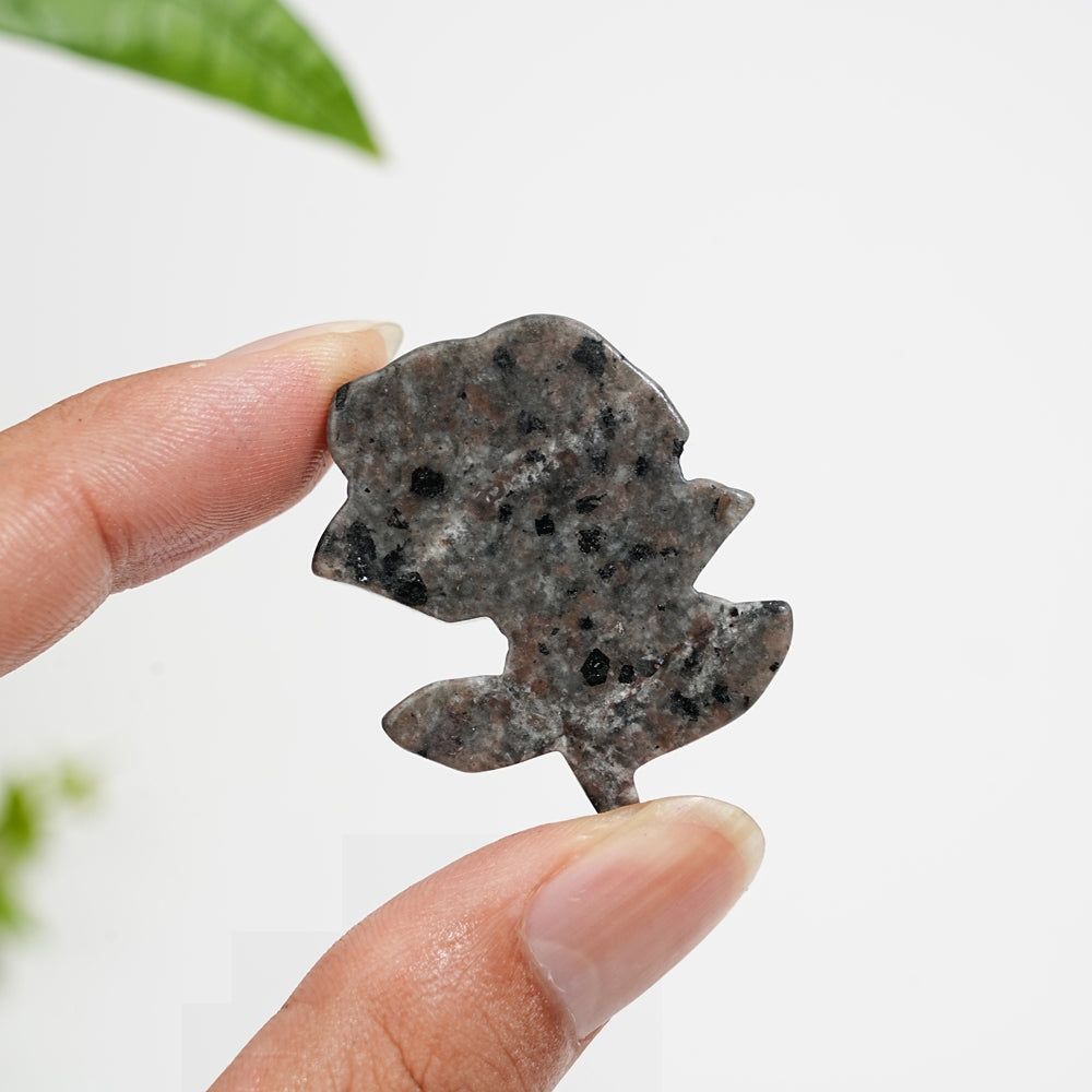 Natural Crystal Yooperlite Rose Carving