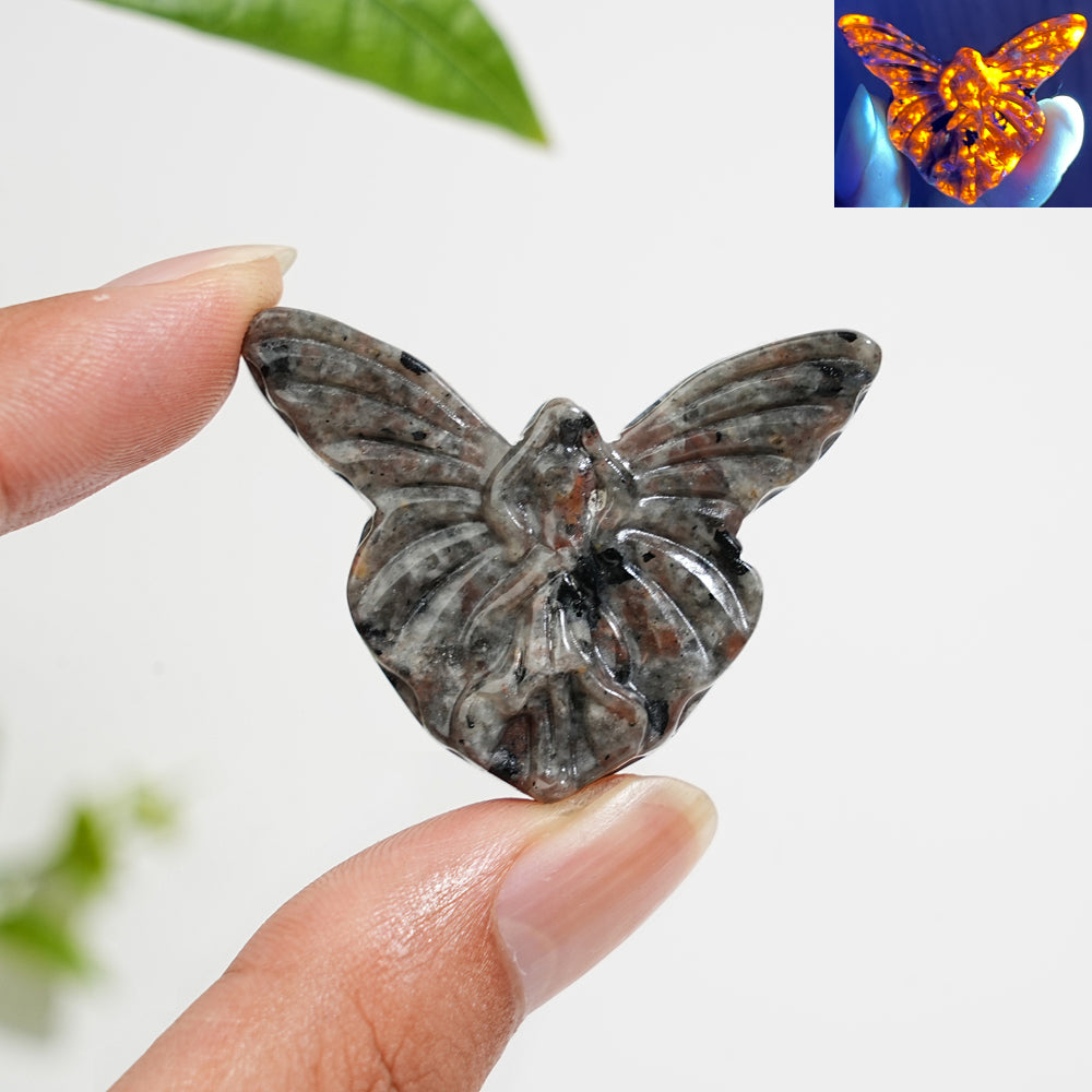 Natural Yooperlite Butterfly Fairy Carving