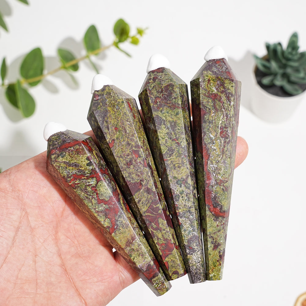 Natural Crystal Dragon Blood Stone Wand