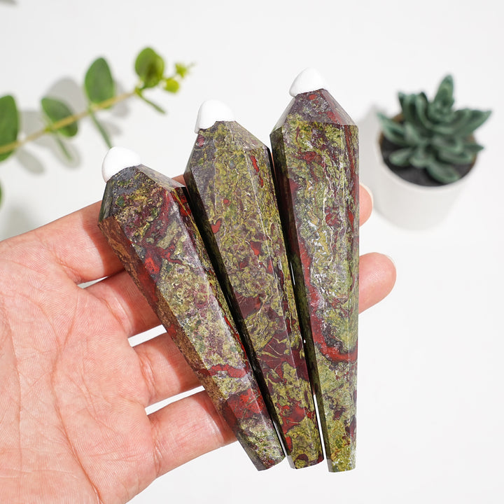 Natural Crystal Dragon Blood Stone Wand