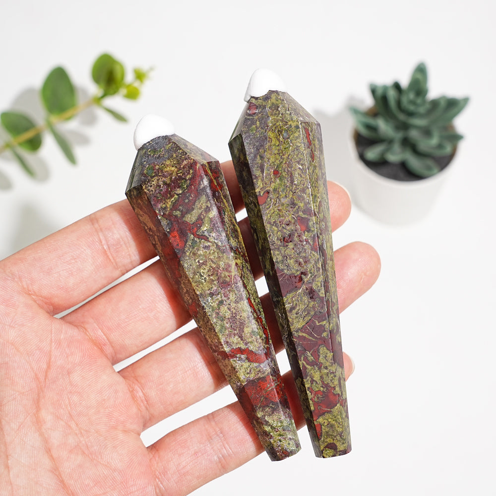 Natural Crystal Dragon Blood Stone Wand