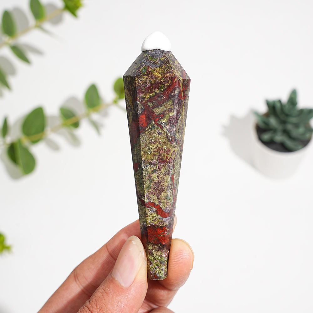 Natural Crystal Dragon Blood Stone Wand