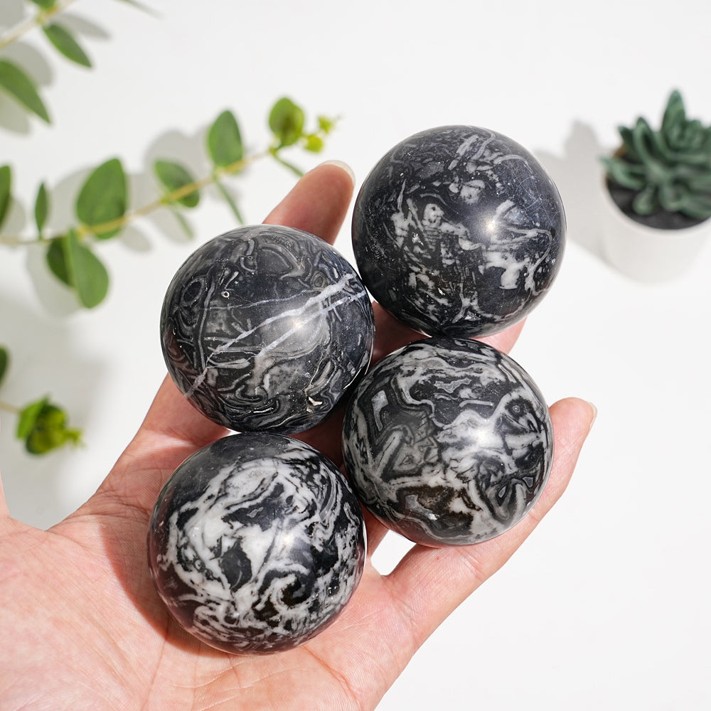 Natural Crystal Calcite Sphere