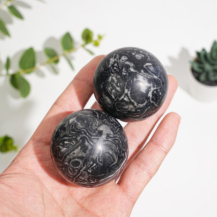 Natural Crystal Calcite Sphere