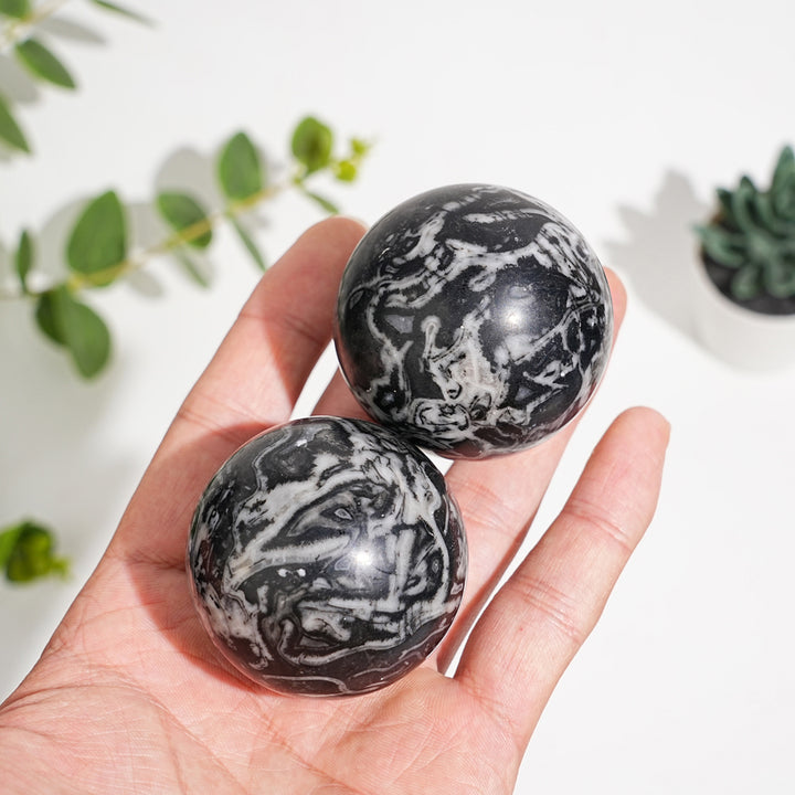 Natural Crystal Calcite Sphere