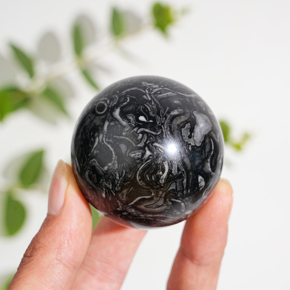 Natural Crystal Calcite Sphere