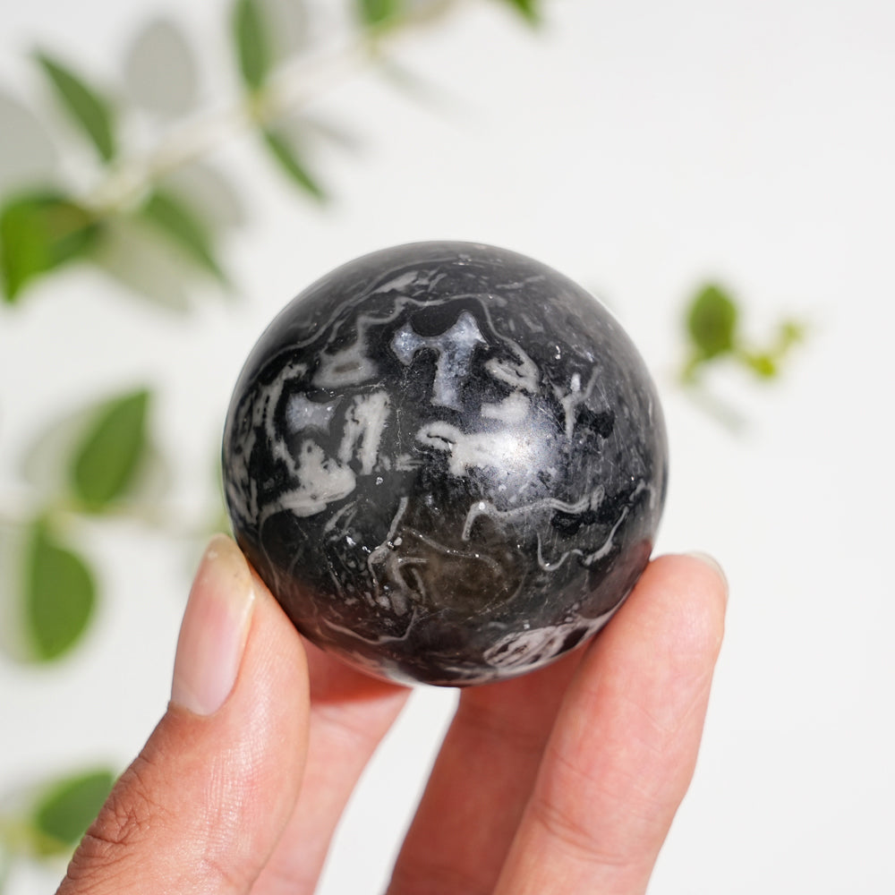 Natural Crystal Calcite Sphere
