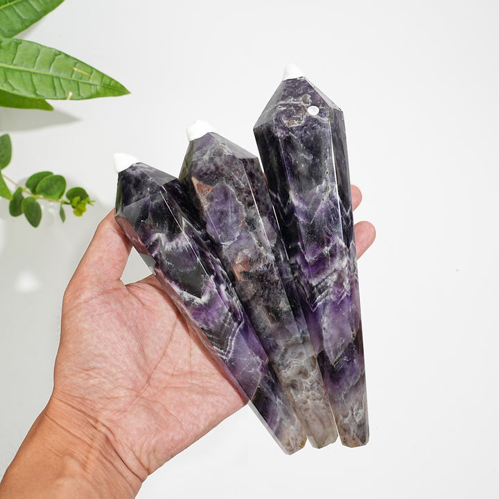 Unique,A Slightly Imperfect Natural Crystal Dream Amethyst Wand