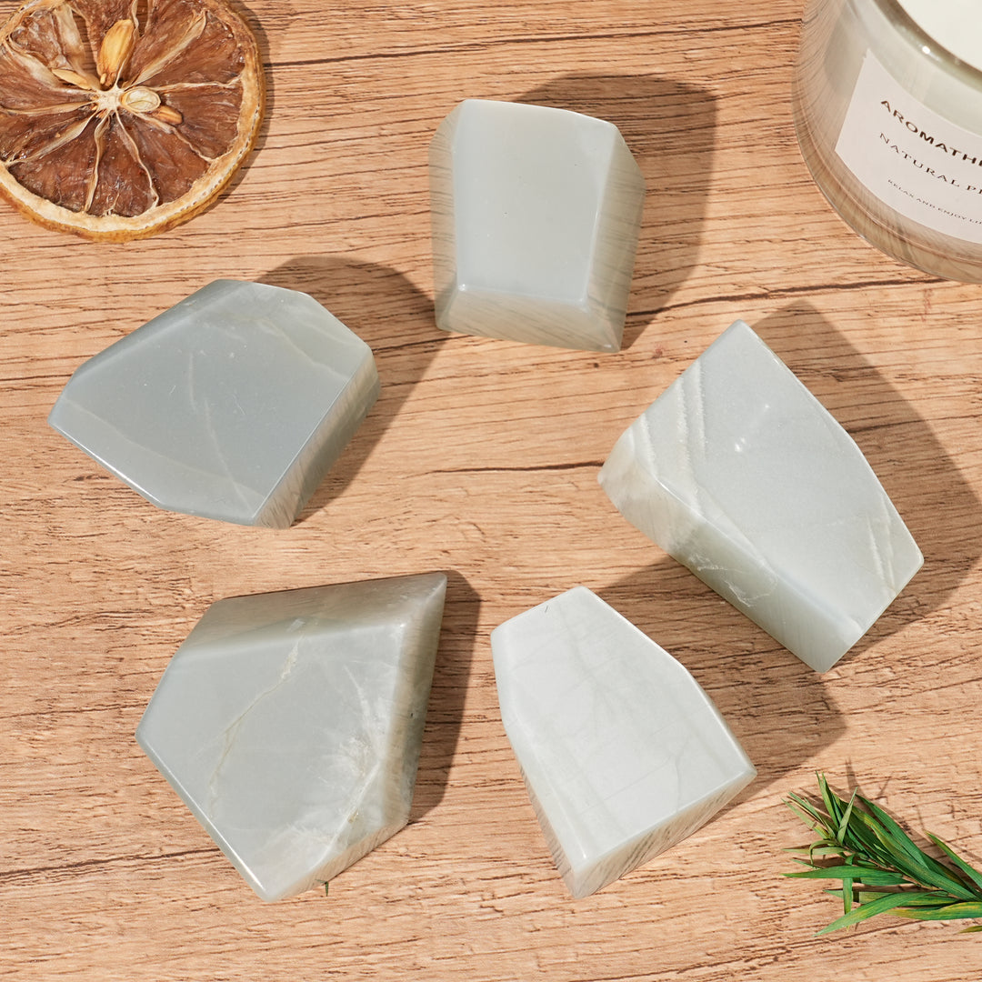 Natural Green Moonstone Freeform