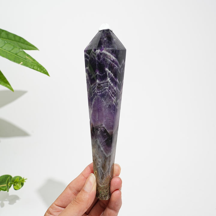 Unique,A Slightly Imperfect Natural Crystal Dream Amethyst Wand