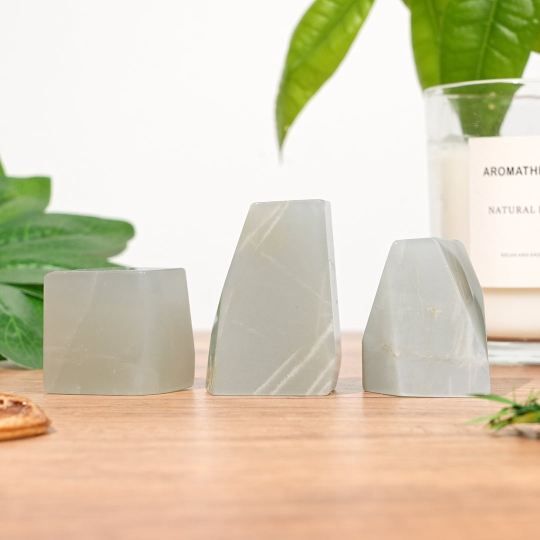 Natural Green Moonstone Freeform