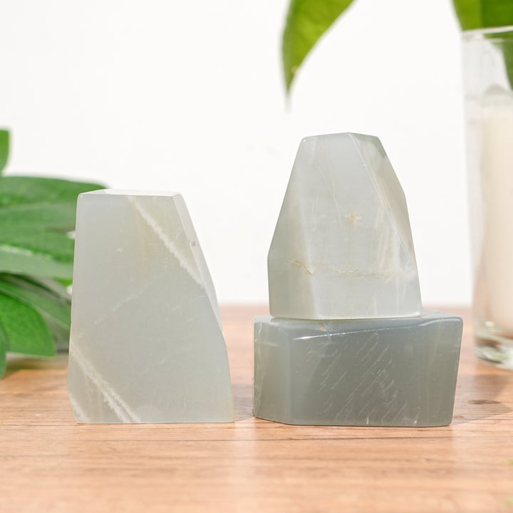 Natural Green Moonstone Freeform