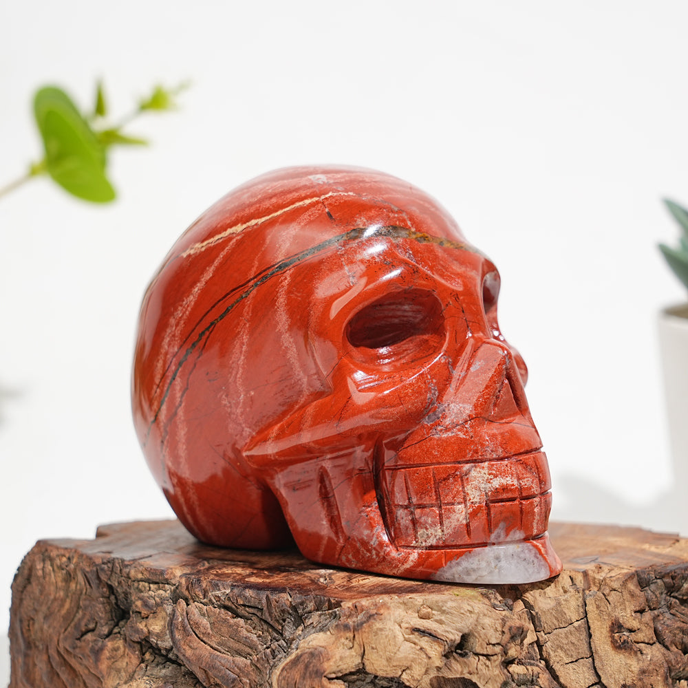 Unique,Natural Crystal Red Jasper Skull