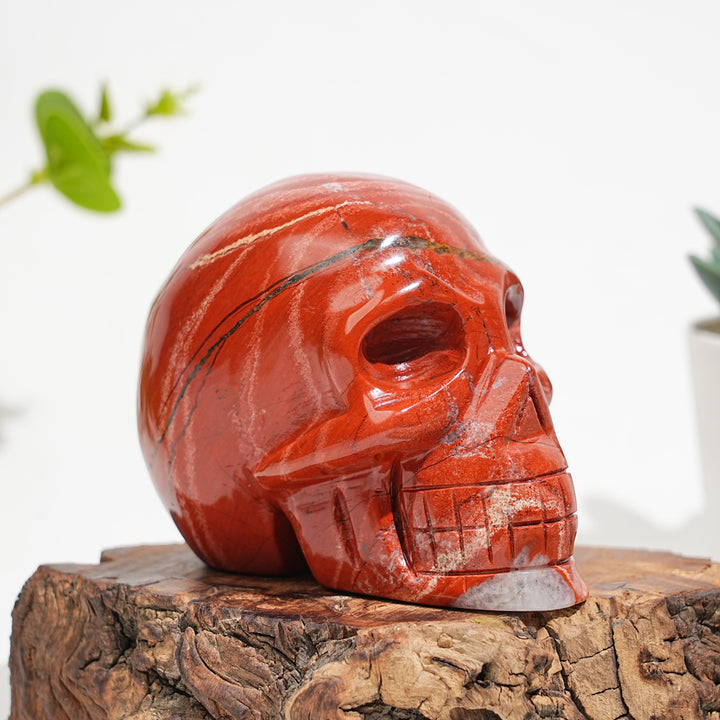 Unique,Natural Crystal Red Jasper Skull