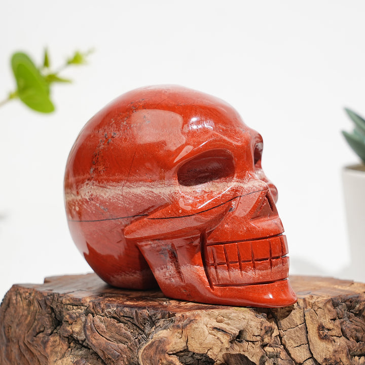 Unique,Natural Crystal Red Jasper Skull