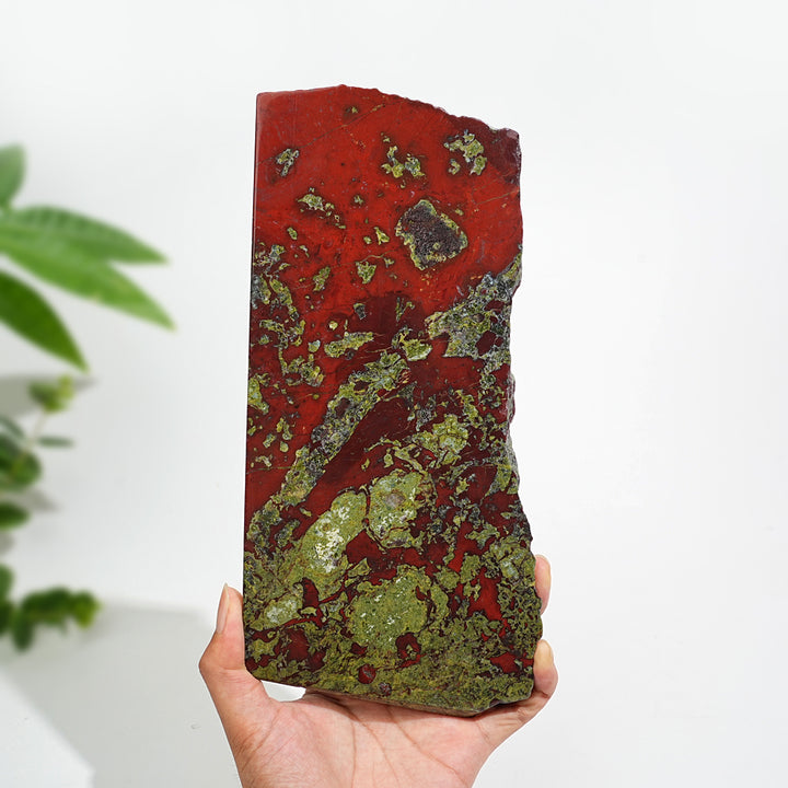 Unique,Natural Crystal Dragon Blood Stone Slice