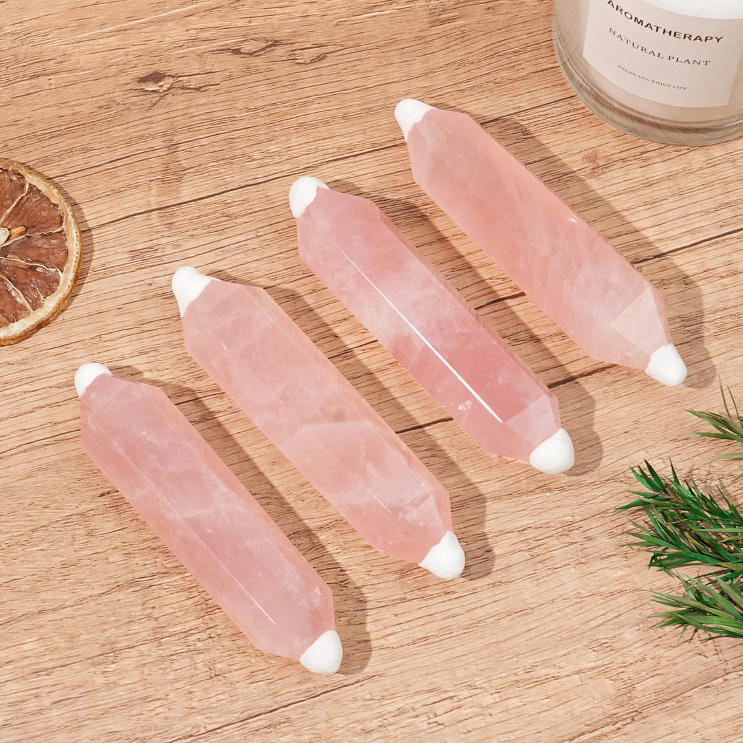 Natural Rose Quartz Double Point