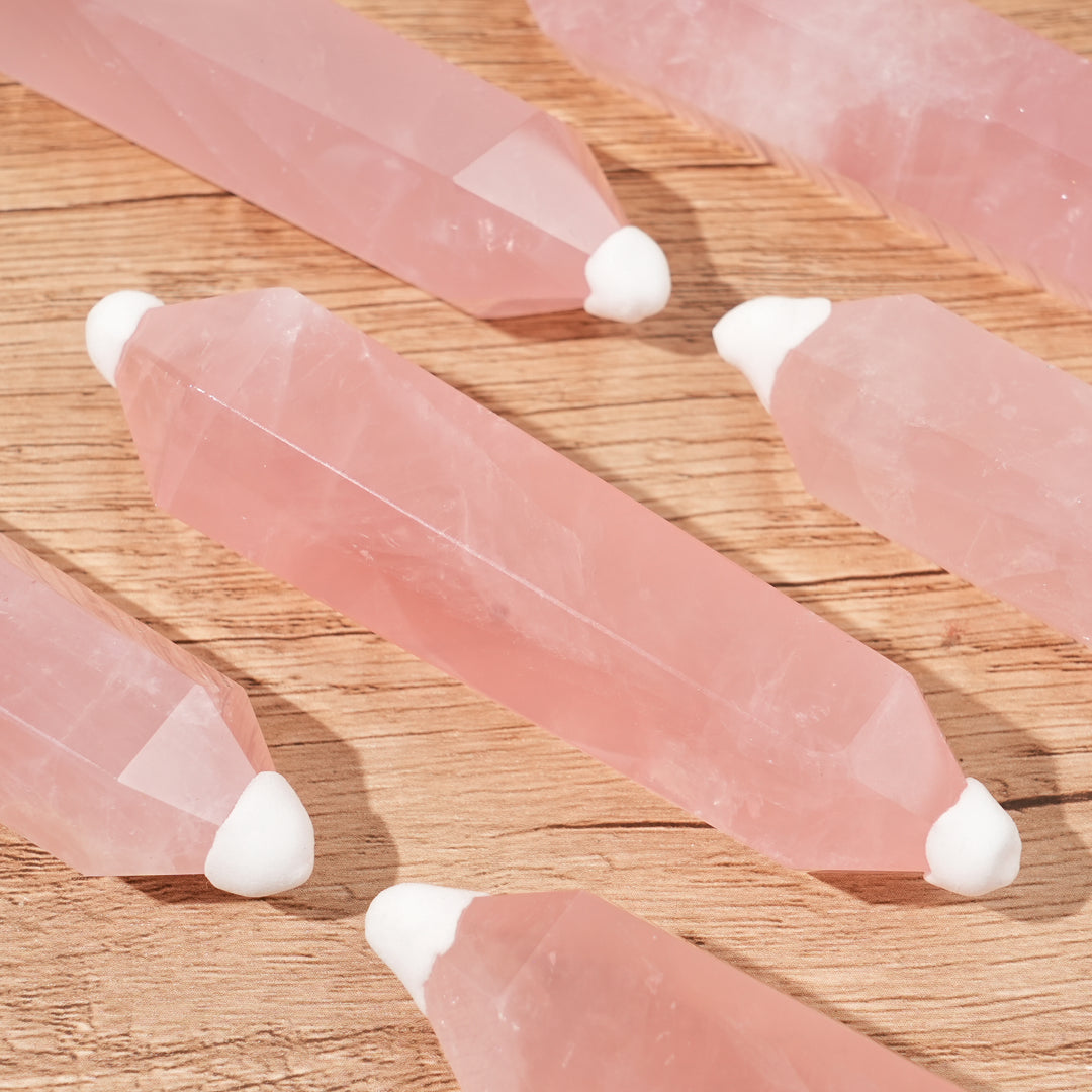 Natural Rose Quartz Double Point