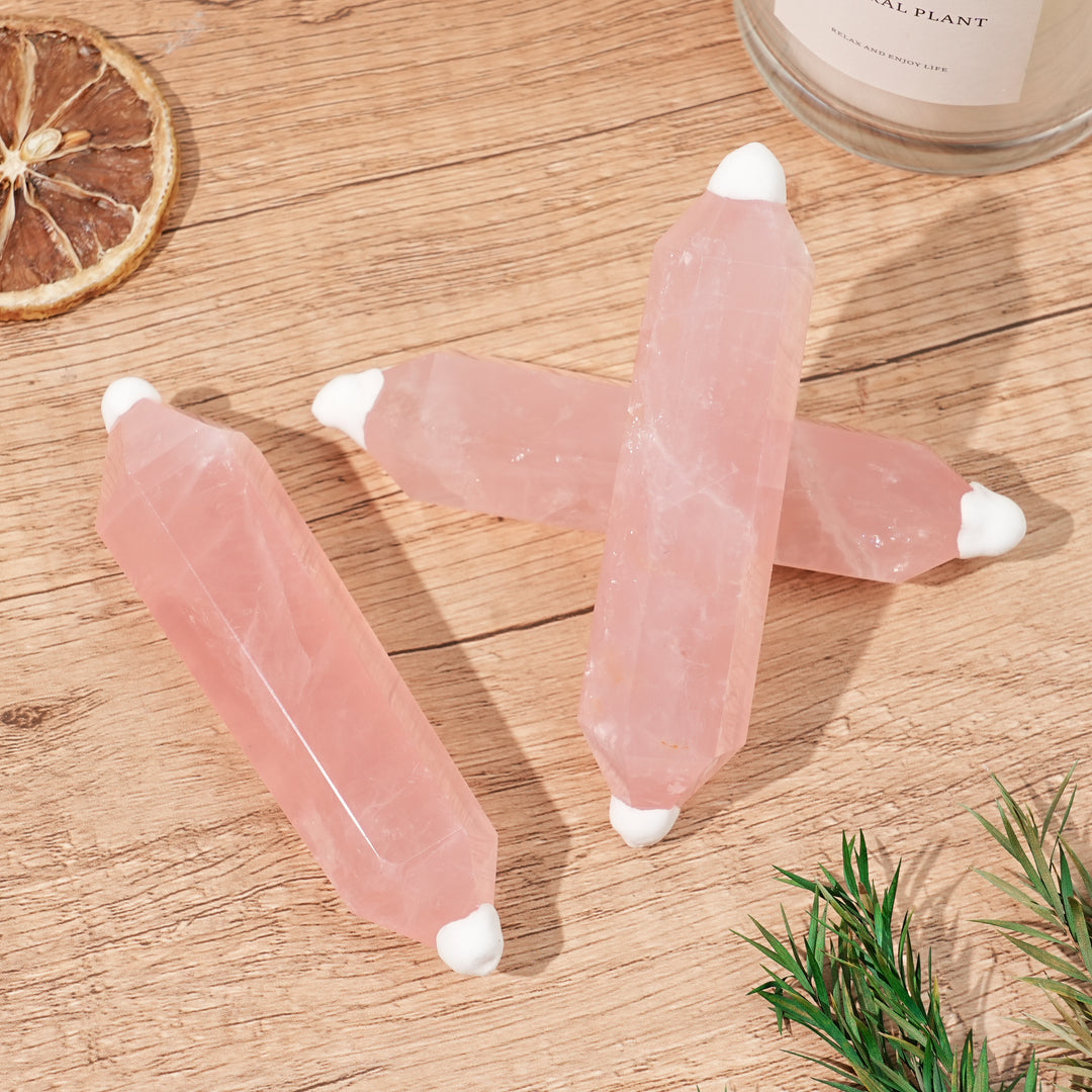 Natural Rose Quartz Double Point