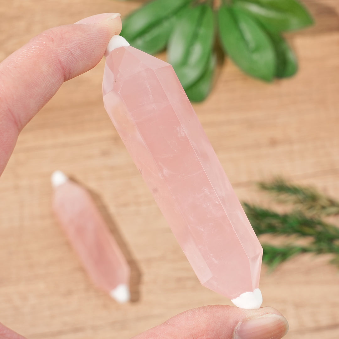 Natural Rose Quartz Double Point