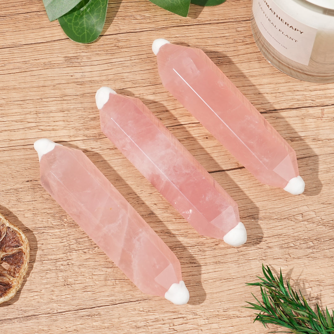 Natural Rose Quartz Double Point