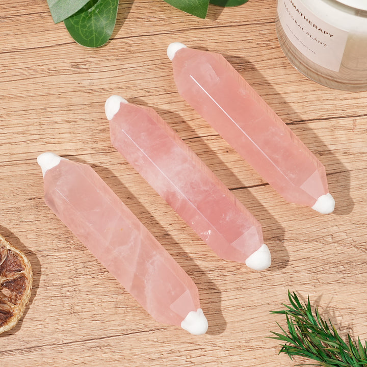 Natural Rose Quartz Double Point