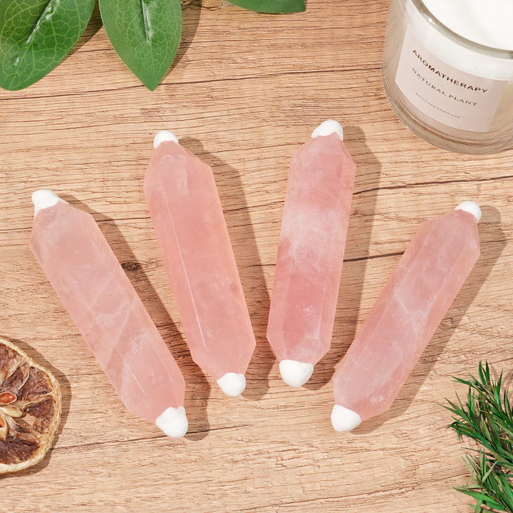 Natural Rose Quartz Double Point