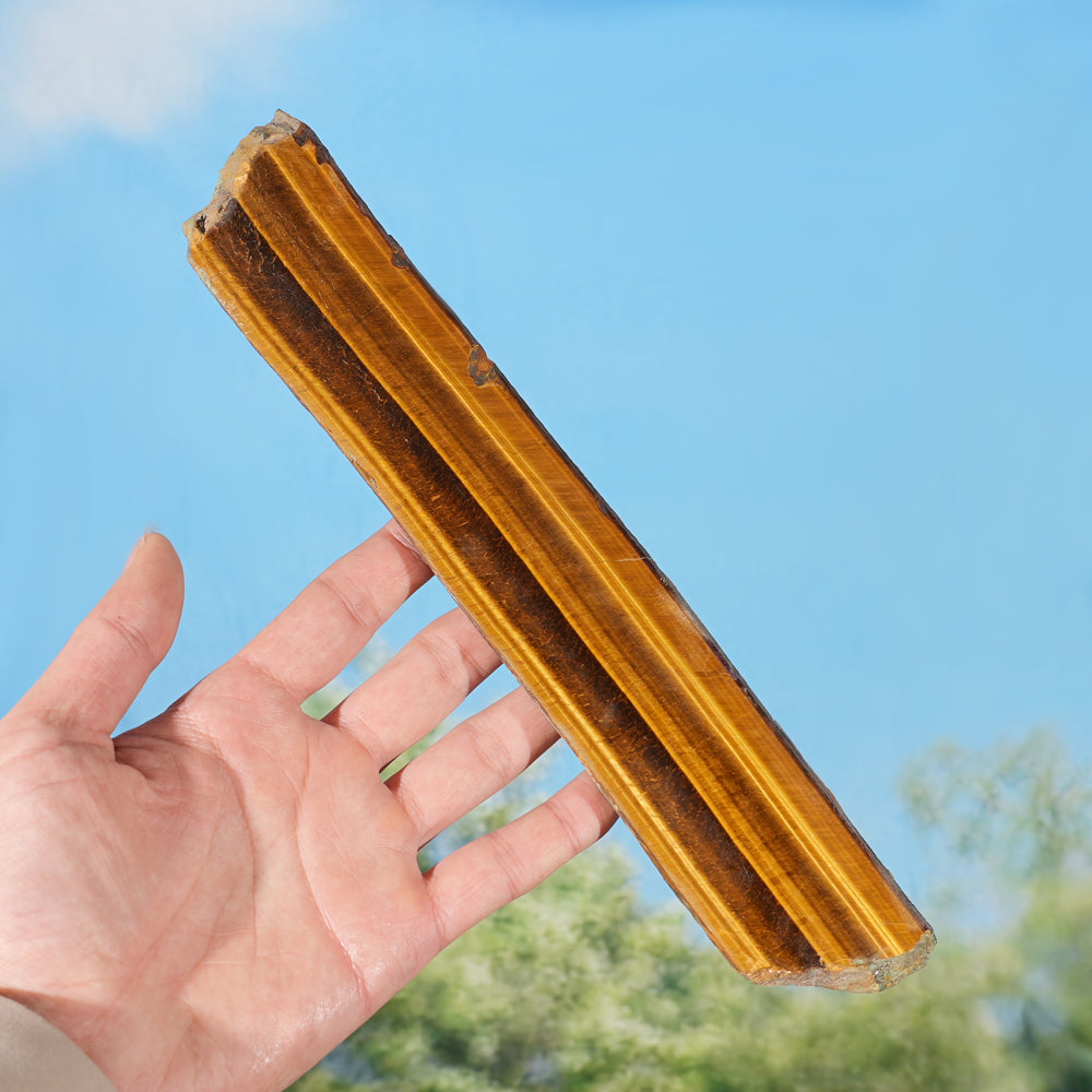 Natural Crystal Tiger Eye Slice