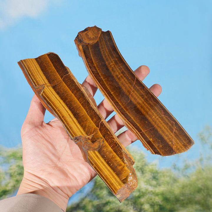 Natural Crystal Tiger Eye Slice