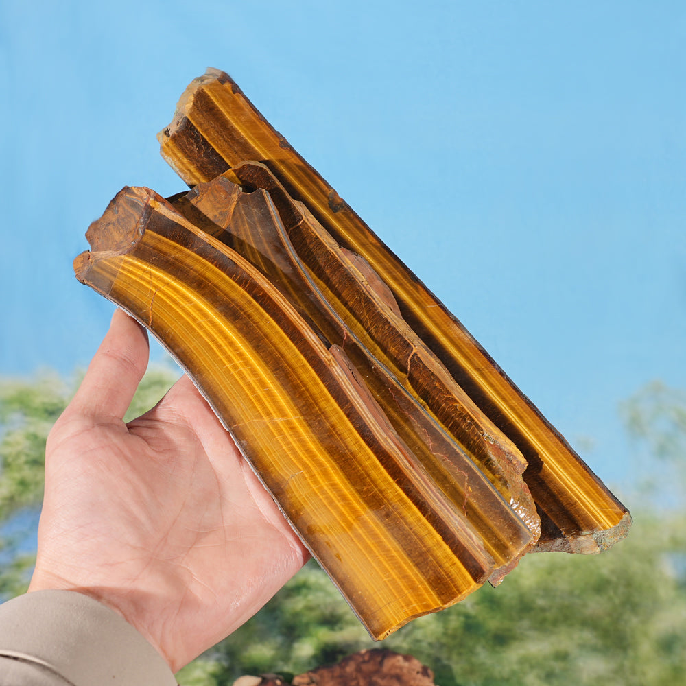 Natural Crystal Tiger Eye Slice