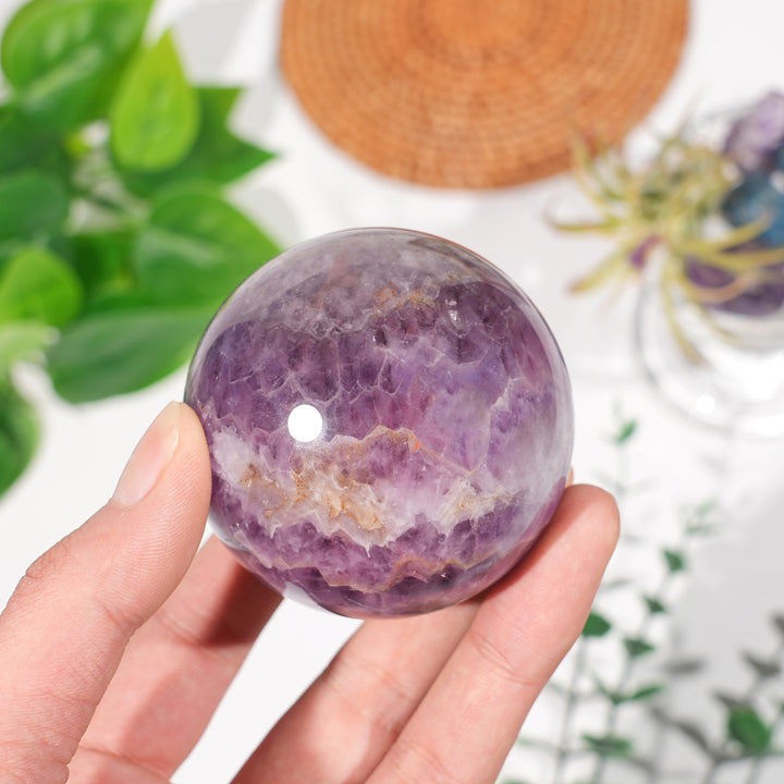 Imperfect,Natural Crystal Amethyst Agate Sphere