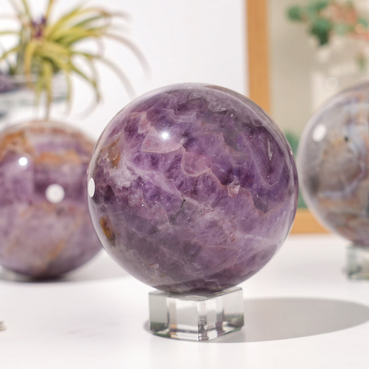 Imperfect,Natural Crystal Amethyst Agate Sphere