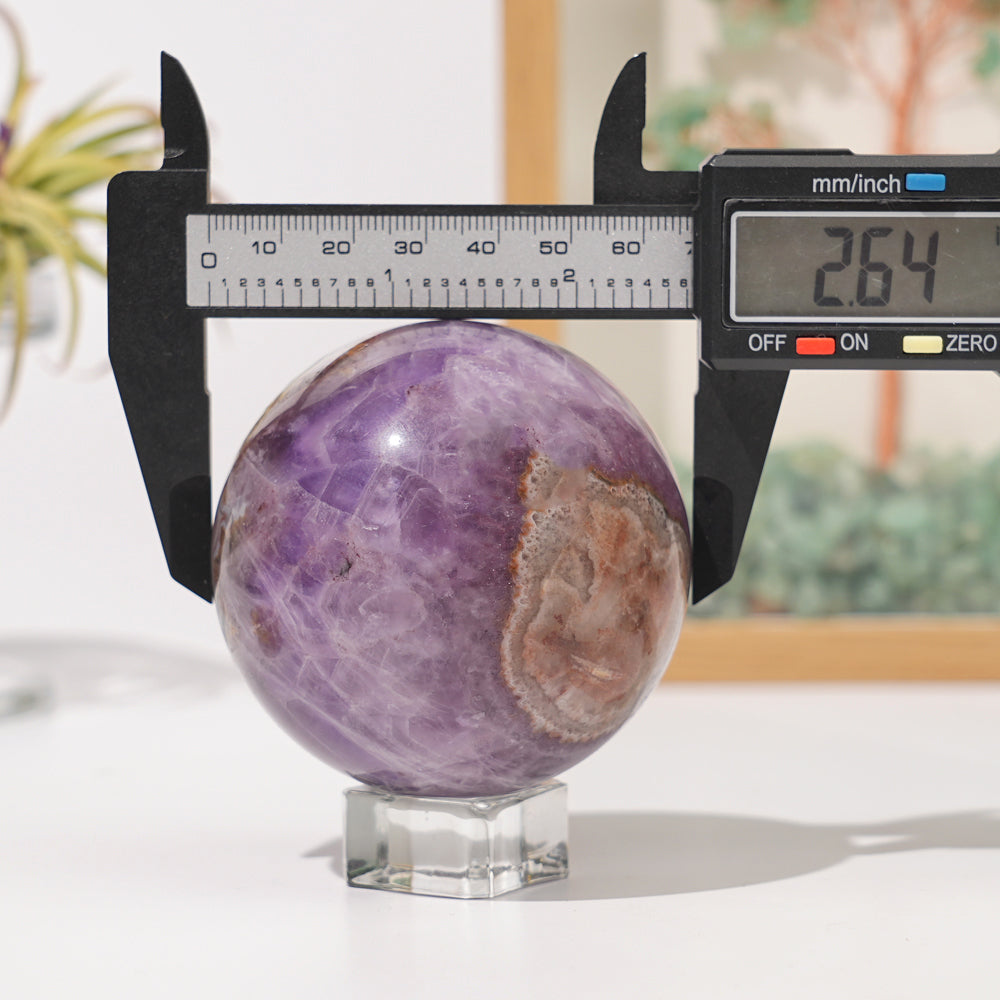 Imperfect,Natural Crystal Amethyst Agate Sphere