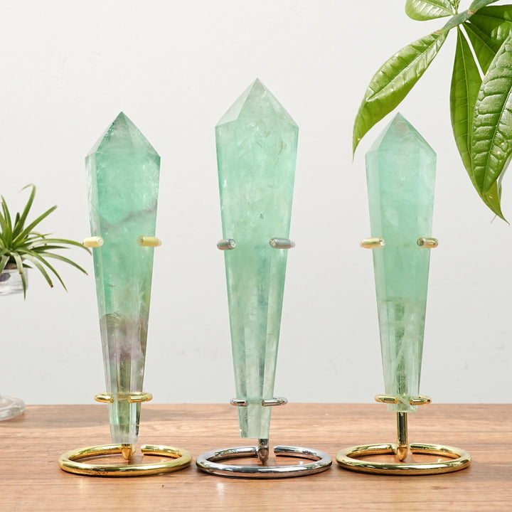 Natural Crystal Green Fluorite Wand